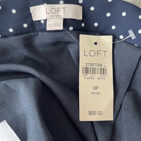 Loft Polka Dot Skirt New with Tags Women Size 0P - Picture 12 of 13
